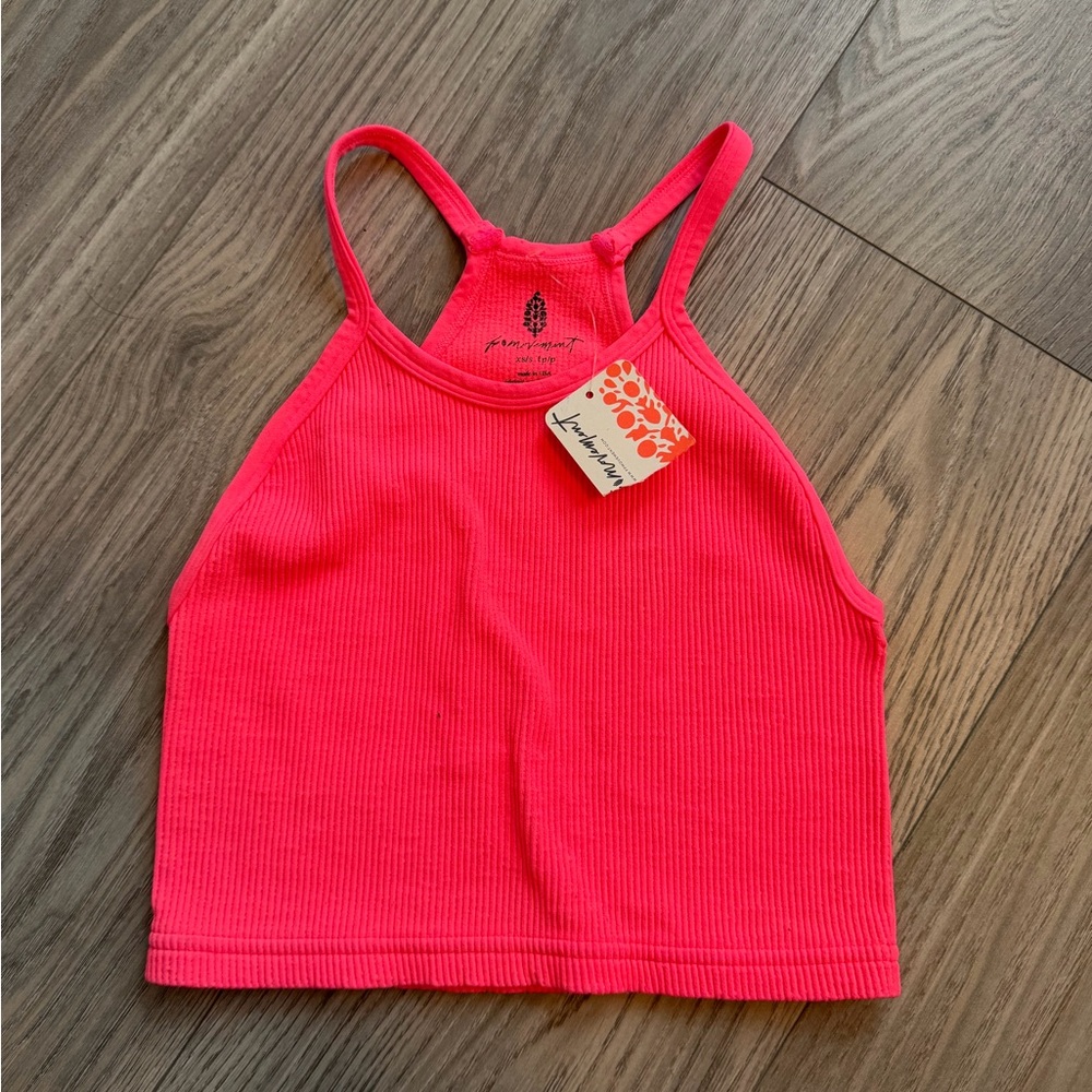 Free People Movement Popsicle Pink Happiness Runs Crop Tank XS/S - NWT